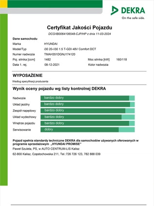 Hyundai I30 cena 89900 przebieg: 32776, rok produkcji 2021 z Kazimierz Dolny małe 211